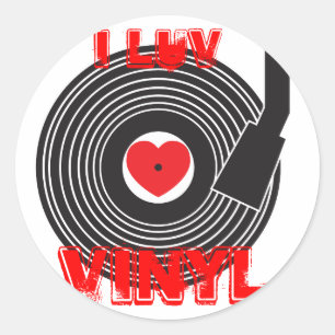 Adesivo Redondo I Luv Vinyl