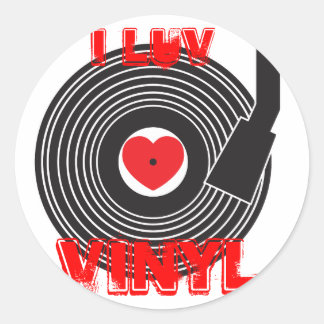 Adesivo Redondo I Luv Vinyl
