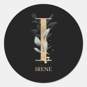 Adesivo Redondo I Monograma Floral Personalizado