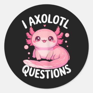 Adesivo Redondo I Perguntas sobre Axolotl