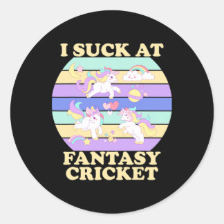 Adesivo Redondo I Suck At Fantasy Cricket Funny Ff League Loser 