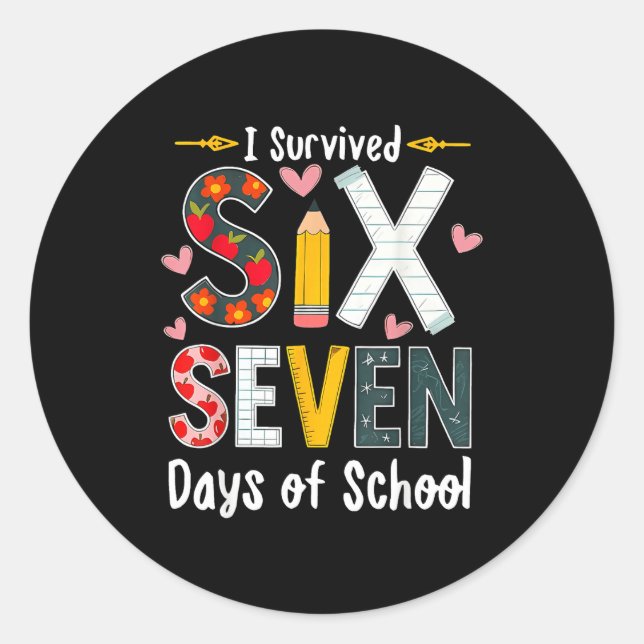 Adesivo Redondo I Survived 67 Days Of School Funny 67 Teachers Stu (Frente)