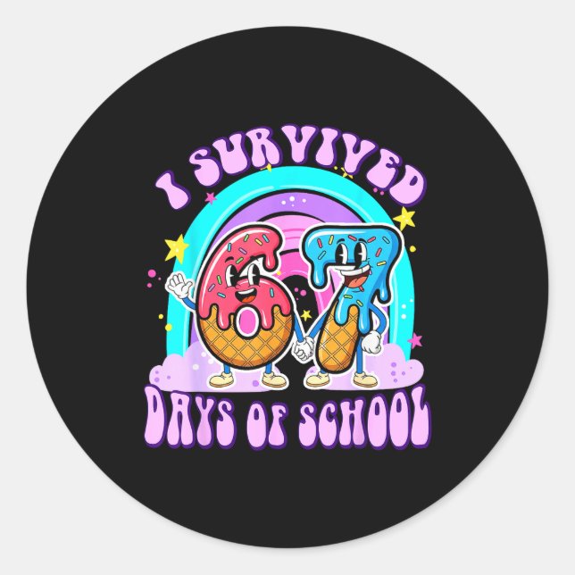 Adesivo Redondo I Survived 67 Days Of School Funny 67 Teachers Stu (Frente)