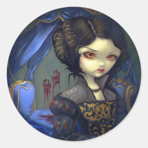 Adesivo Redondo "I Vampiri: Bellissimo Letto"