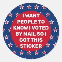 Adesivo Redondo 'I voted by mail' elections