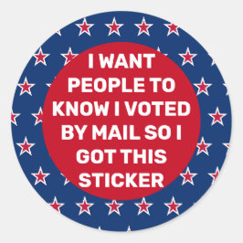 Adesivo Redondo 'I voted by mail' elections