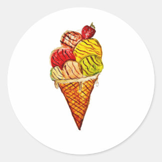 Adesivo Redondo ice cream stickers