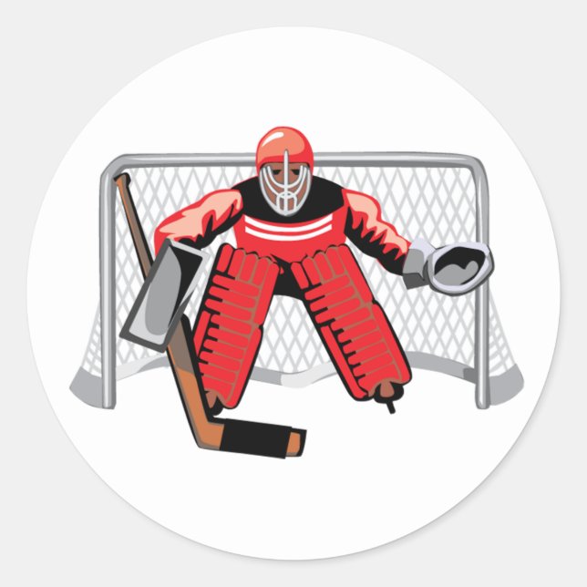 Adesivo Redondo Ice Hockey Goalie Stickers (Frente)