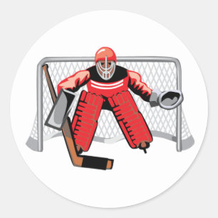 Adesivo Redondo Ice Hockey Goalie Stickers