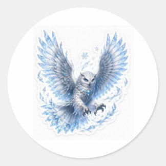 Adesivo Redondo Ice Owl Sticker