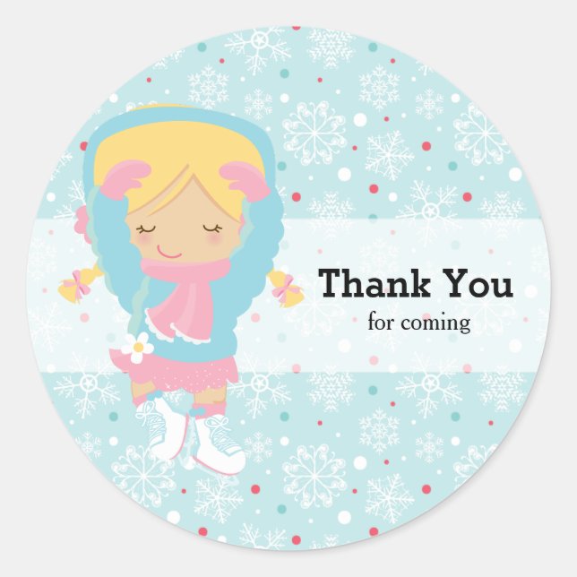 Adesivo Redondo Ice Skating (Frente)