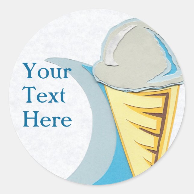 Adesivo Redondo Icecream Cone Stickers (Frente)