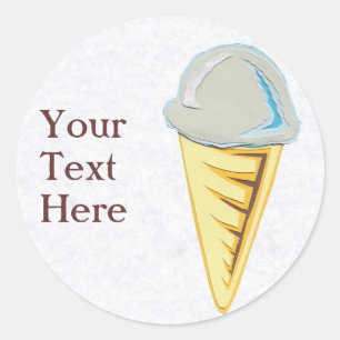 Adesivo Redondo Icecream Cone Stickers
