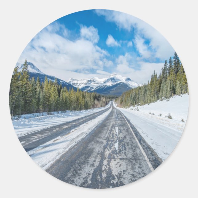 Adesivo Redondo Icefields Parkway (Frente)