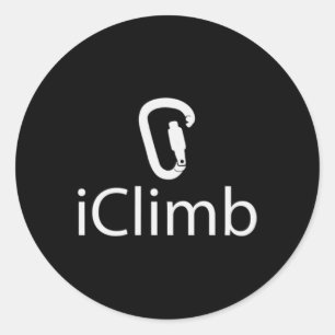 Adesivo Redondo Iclimb Fun Rock Escalando Humor Climático Bonito