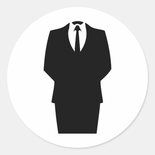 Adesivo Redondo ícone anônimo internet 4chan SA (Frente)