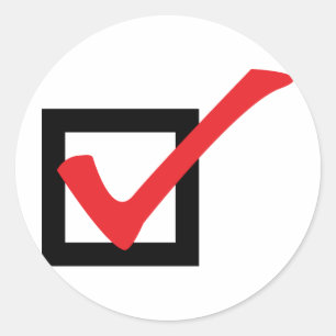 Adesivo Redondo ícone APROVADO vermelho