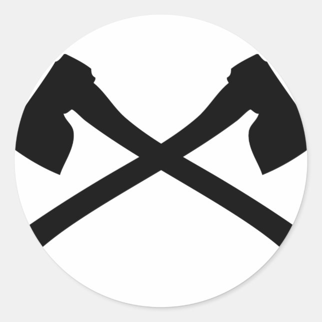 Adesivo Redondo ícone ax ax cruzado (Frente)
