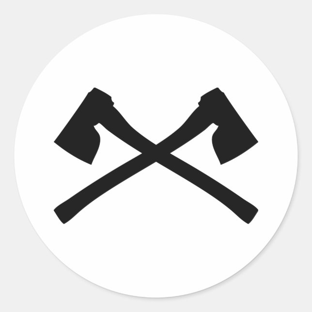 Adesivo Redondo ícone ax ax cruzado (Frente)
