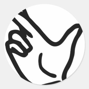 Adesivo Redondo ícone cruzado dedo
