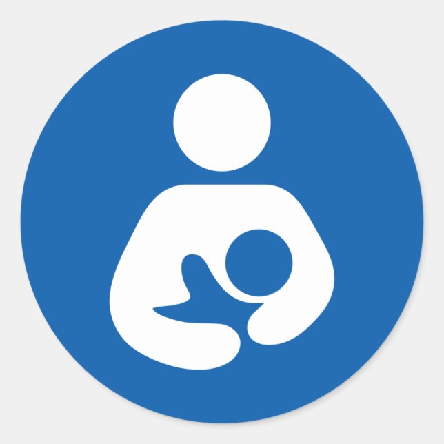 Adesivo Redondo Ícone de amamentação (Frente)