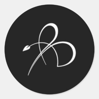 Adesivo Redondo Ícone de Comida de Linha Brilhante