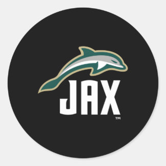 Adesivo Redondo Ícone de golfinhos em Jacksonville