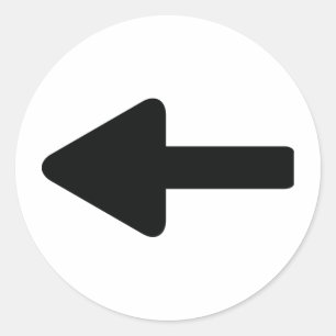 Adesivo Redondo ícone deixado seta