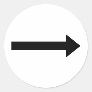 Adesivo Redondo ícone direito da seta