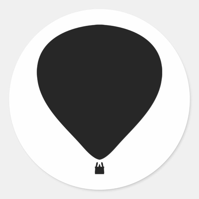 Adesivo Redondo ícone do balão de ar quente (Frente)