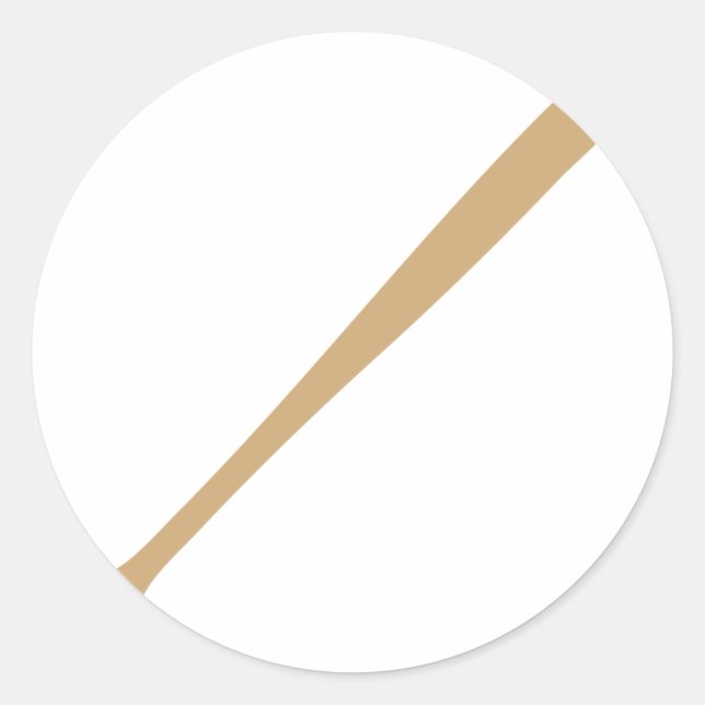 Adesivo Redondo ícone do bastão de beisebol (Frente)