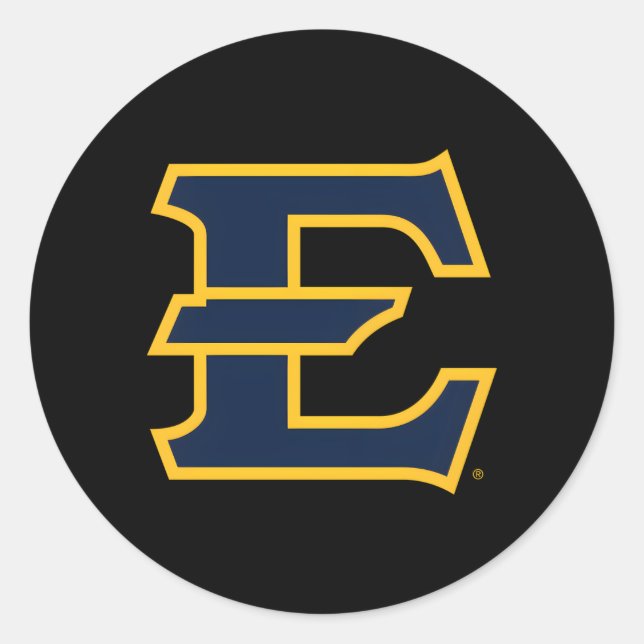 Adesivo Redondo Ícone do East Tennessee State Buccaneers (Frente)