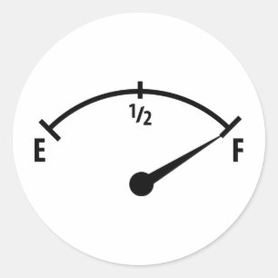 Adesivo Redondo ícone do indicador do combustível do cheio