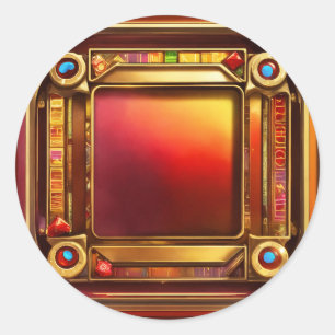 Adesivo Redondo Ícone do Rei dos Corações"