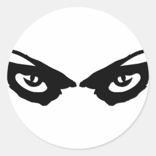 Adesivo Redondo ícone irritado dos olhos