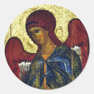Adesivo Redondo Ícone Ortodoxo do Anjo São Gabriel