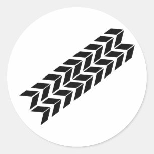 Adesivo Redondo ícone preto do skidmark