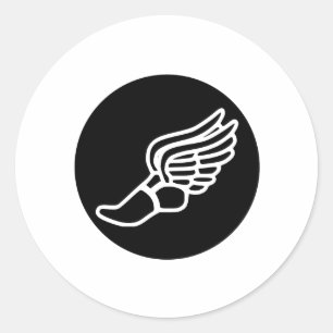 Adesivo Redondo Ícone Running