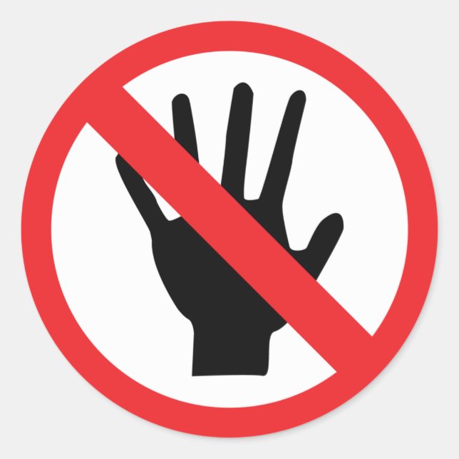 Adesivo Redondo ícone sem toque (Frente)