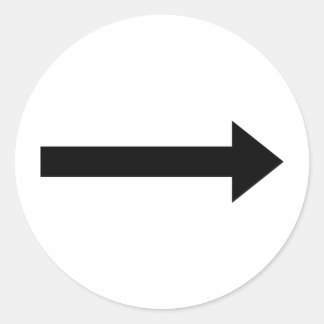 Adesivo Redondo ícone seta para a direita