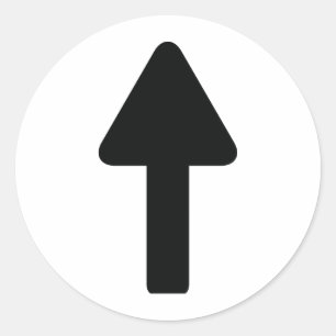 Adesivo Redondo ícone seta para cima