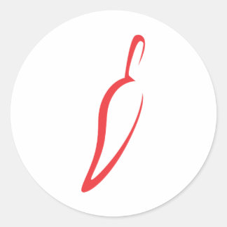 Adesivo Redondo Ícone Vegetal Vermelho
