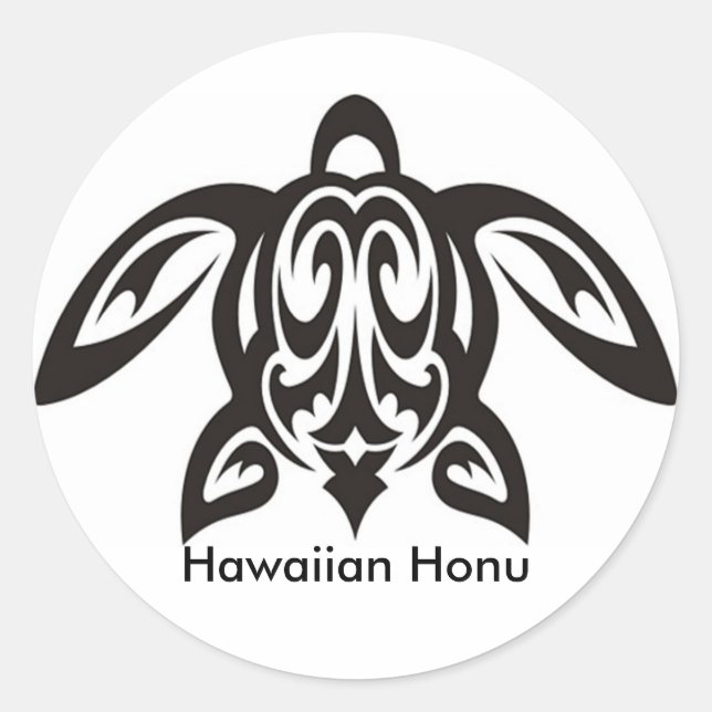 Adesivo Redondo Ícones de tartaruga (Frente)