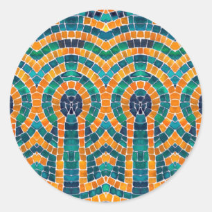 Adesivo Redondo ÍCONES Dourados Vinhetas redondas MOSAIC pequenas