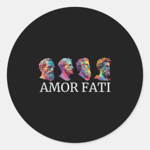 Adesivo Redondo Ícones estáticos amor moderno estacionismo grego f