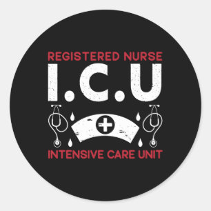 Adesivo Redondo Icu Hospital De Enfermeiros Registrado Rn Médico I