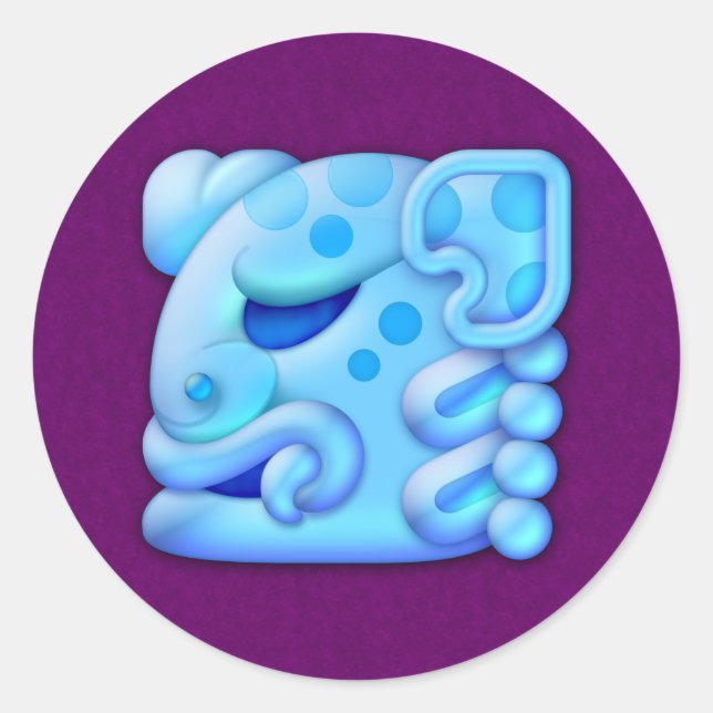 Adesivo Redondo Icy Maya Animal Head (Frente)