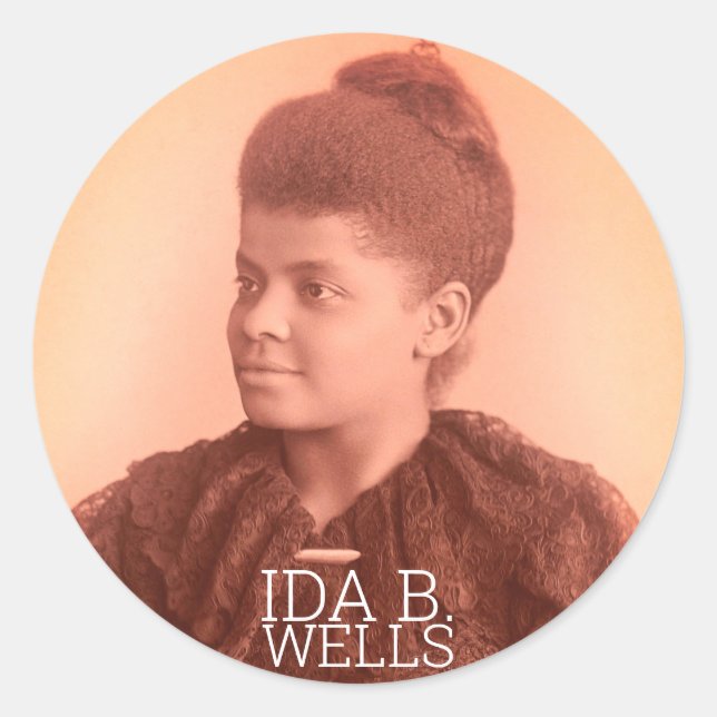 Adesivo Redondo Ida B. Wells Classic Round Sticker (Frente)