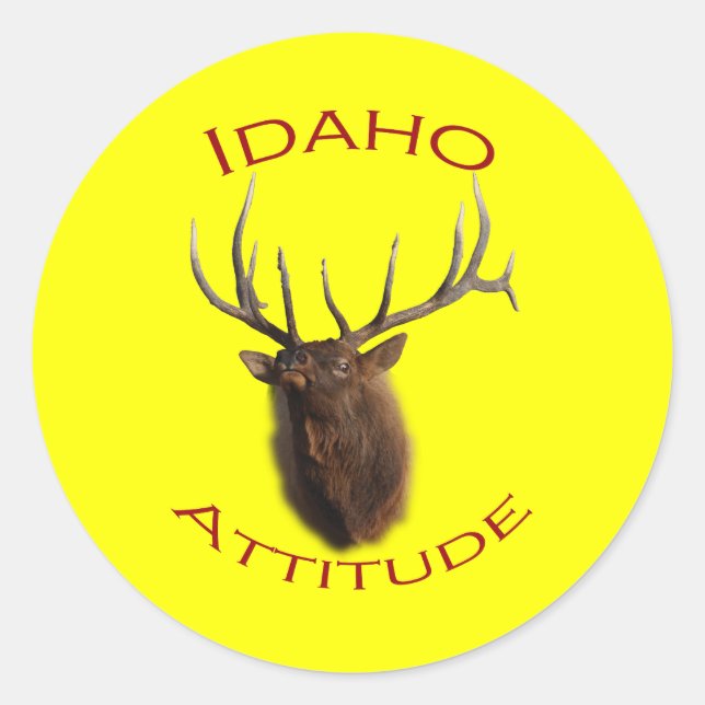 Adesivo Redondo Idaho Attitude (Frente)