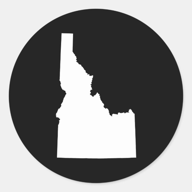 Adesivo Redondo Idaho em Branco (Frente)